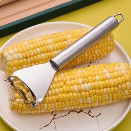 1pc Stainless Steel Corn Thresher With Ergonomic Handle, Magic Corn Cob Stripper Tool, Convenient Thresher Corn Cutter, Kitchen Gadget