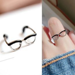 2022 New Trendy Cute Glasses Ring Multiple Minimalist Adjustable Ring Bohemian Finger Ring Jewellery Accessories for Woman Girls