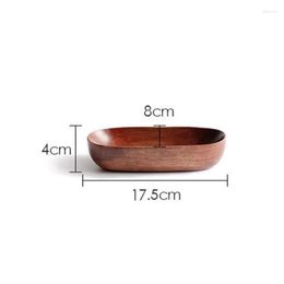 Flatware Sets Japanese-style Dried Fruit Dish Solid Wood Tableware Serving Tray Desserts Snack Dishes Household Plate Dinnerware