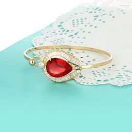 Bangle Beautiful Jewellery Yellow Gold Filled Woman Colour Zircon Gift