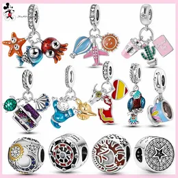 For pandora charm 925 silver beads charms Sea Turtle Starfish Octopus charm set Pendant DIY Fine Bead Jewelry