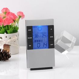 Weather forecast Indoor temperature & humidity Meter Digital Thermometer Hygrometer Moisture Meter LED Backlight LCD Display Clock 20pieces