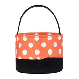 Halloween Printing Bucket Gift Wrap Girls Boys Child Candy Collection Bag Handbag Spirit Festival Storage Basket