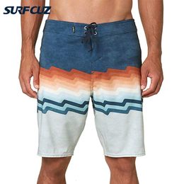 Mens Swimwear SURFCUZ 4Way Performance Stretch Boardshorts Quick Dry Summer Swim Shorts Beachwear Surfing Board for Men 230621