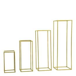 Floor Vases Gold Flower Vase Column Stand Metal Road Lead Wedding Centrepieces Rack Event Party Christmas Decoration