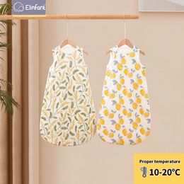 Sleeping Bags Elinfant Soft born Baby Bag Bamboo Cotton Warm Wearable Blanket Winter Print Vest Sleep Sack 230621