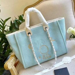 Women's Beach Luxury Bag Hand Embroidered Pearl Big Ladies Small Backpacks Designers Canvas Chain Backpack Evening Handbags 1SL7 60% Factory Outlet Sale