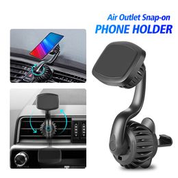 Magnetic Car Phone Holder For Phones Universal Car Air Vent Holder For iPhone 13 Cell Mobile Phone Mount For Samsung Xiaomi