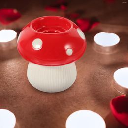 Candle Holders Mushroom Holder Table Decor Top Cup Ceramic Cute Style Party Layout Desktop Candles Design Tabletop Container