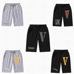 vlone man designer short set Summer Gym Shorts for Men Mens Shorts 9 inch Workout Basketball Running Shorts Men with Pockets Cotton Casual Shorts Elastic Waist