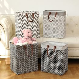 Storage Baskets Dirty Laundry Basket Square Hamper Foldable Clothes Box Waterproof Large Capacity Sundries for Organising 230621