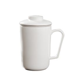 320ml Simple Ceramic Tea Cup With Infuser And Lid Tea Mugs Handle Personality Modern Coffe Cup For Home Office