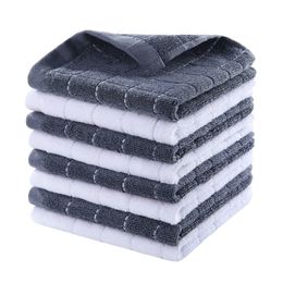 Cleaning Cloths Homaxy 48Pcs 100 Cotton Dishcloth Ultra Soft And Absorbent Kitchen Towels Household Tools For Wash Cloth 230621