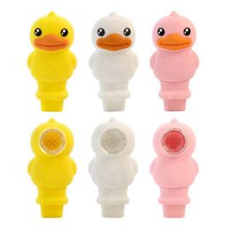 Colourful Silicone Pipes Innovative Animal Style Portable Easy Clean Glass Nineholes Philtre Screen Spoon Bowl Herb Tobacco Cigarette Holder Hand Smoking DHL