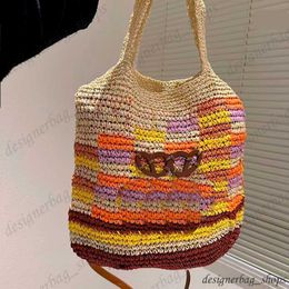 Raffia Woven Bag straw bag Embroidered Logo Shopping Bag Vegetable Basket Beach Bag Tote Asket 2023 Fashion Women's Beach Bag Large Capacity Bag Designer 230408