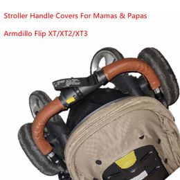 Stroller Parts Accessories Leather Covers For Mamas Papas Armdillo Flip XT/XT2/XT3 Stroller Pram Handle Sleeve Case Armrest Protective Cover Accessories 230621