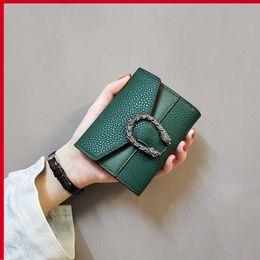 Stylish and Exquisite Small Purse New Colourful Wine God Women's Wallet Short Style 30% Discount Small Change Bag Card Wrapper