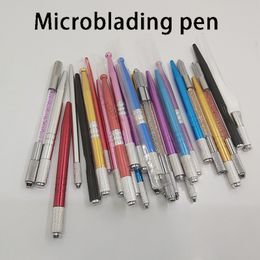 Permanent Makeup Machines 10PCS Microblading Tattoo Pen Tebori Manual Handle for Eyebrow Blade Embroidery Supply 230621