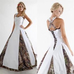 2020 Charming Camo Wedding Dresses Turkey Satin Plus Size Bride Bridal Weding Lace AppliquedvWeeding Dresses Wedding Gowns280S