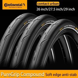 Bike Groupsets Continental Contact Urban 26 27.5 29 Inch 1.6 2.0 2.2 Bicycle Steel Wire Tyres 180TPI with Reflective Strips MTB E BIKE Tyre 230621