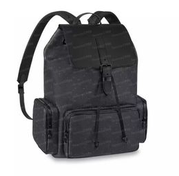 Trio 7A Herren-Rucksack aus echtem Leder, geprägtes Leder, Designer-Herren-Rucksäcke, luxuriöse Schulranzen, Schultasche für Herren, Laptop-Taschen, Reisetasche, große Größe