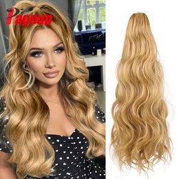 Hair pieces Pageup tail Synthetic s Long Wavy Claw Clip For Women Fluffy Natural Soft Daily Use 230621