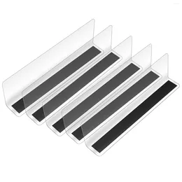 Hooks 5 Pcs Storage Rack Shelves Commodity Divider Shelf Clapboard Partition Plate 25X3X6CM Supermarket Dividers