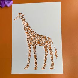 Baking Moulds A4 29 21cm DIY Stencils Wall Painting Scrapbook Coloring Embossing Decorative Paper Card Template Animal Giraffe