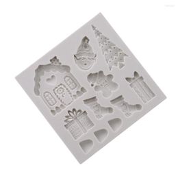 Baking Moulds Sugarcraft Christmas Style 3D Silicone Mold Fondant Candy Cake Decorating Tools Chocolate Gumpaste Cute