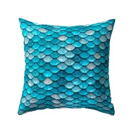 Mermaid fish scale pillowcase Cover Glamour Square Pillow Case Cushion Cover Home Sofa Car Decor Mermaid Pillow Covers 16 Color