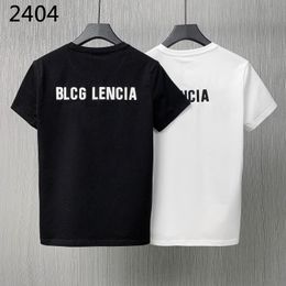 BLCG LENCIA 2023 Summer New 100% Cotton Fabric T-shirt Men High Quality Print Color Mens Designer T shirt Paris fashion Tshirts Tops 22449