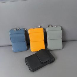 borsa per telefono da uomo Borse a tracolla alla moda in morbida pelle di vitello da donna e da uomo con tracolla rimovibile Borse per il trasporto a mani libere Borsa a tracolla a tracolla