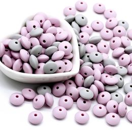 Baby Teethers Toys Cuteidea 12mm 20pcs Silicone Beads lentil Pearl Food Grade PBA Free DIY Pacifier Clip Chain Jewelry Teething Teether 230621