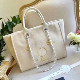 Luxury Women's Hand Beach Bag Embroidered Canvas Chain Backpack Evening Handbags Pearl Big Ladies Small Backpacks GHO3 factory store usa sale