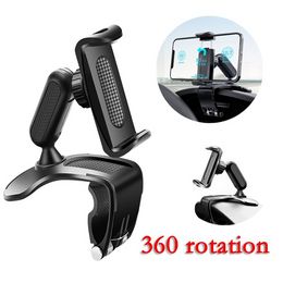 Car Phone Holder Dash Board Mount Instrument Clip Rearview Mirror Stand Multifunction Rotatable Auto Bracket for Xiaomi IPhone