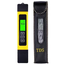 dhl fedex Digital Pen Portable Filter Quality Purity Tester Water Meter with backlight EC temp Measuring tools