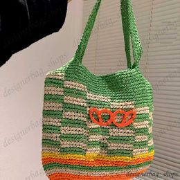 Raffia Woven Bag straw bag Beach Bag Women's Shoulder Bag Embroidered Logo Asket Bag Shopping Bag Vegetable Basket Handbag Asket 2023 Large Capacity Bag Designer 3408