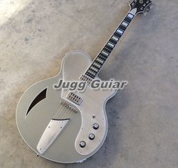 Ave BELAIRE JoshHomme Queens of the Stone AgeBel Aire Metallic Grat Electric Guitar Semi Hollow Body 335 Grover Imperial Tuners Aluminum pickguard White Binding