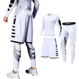 Other Sporting Goods Mens Running Tracksuit Training Fitness Sportswear Set Compression Leggings Sport Clothes Gym Tight Sweatpants Rash Guard Lycra 230621