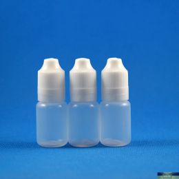 100 Sets/Lot 10ml Plastic Dropper Bottles Tamper Evident Child Double Proof Caps Long Thin Needle Tips e Vapor Cig Liquid Wholesale