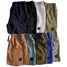 Brand Mens Designer Topstoney Shorts Loose and Casual Nylon Texture Embroidery Label Swim Shorts