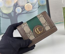 2024 Portafogli firmati Lusso Ophidia Cion Borse Uomo Donna Moda Marmont Titolari di carte di credito Classico Digram Lettere dorate Breve denaro Pochette 737e