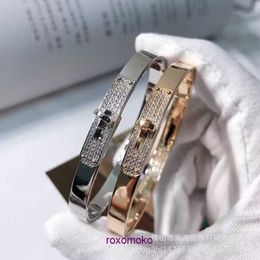 Wholesale Fashion H Home Bracelets online shop New Rose Gold Half Diamond Full Bracelet CDC kelys Punk Design High for the Small With Gift Box