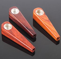 Smoking Pipes Fan-shaped creative solid wood pipe portable small pipe metal pipe smoking set