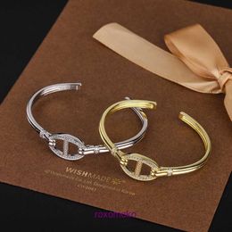 Wholesale H Home Designer Bracelets for sale Full Diamond Bracelet New Same Style Pig Nose Hand Set Plated 18k Gold Female With Gift Box