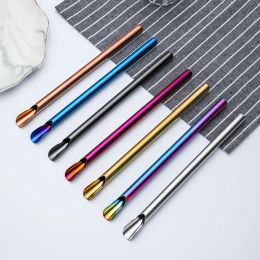 304 Rostfritt stål Drickerstrån Portabel Summer Milk Tea Smoothie Straw Creative Kitchen Bar Counter Supplies