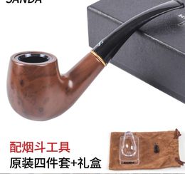 Smoking Pipes Pipe set, old-fashioned retro filtered pipe, men's pipe gift box, cigarette accessories