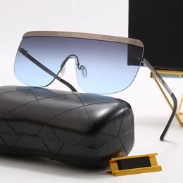 Mask sunglasses luxury sunglasses women sunglasses men sun glasses Metal mirror leg letter logo design Outdoor beach UV400 sunglasses Fashion brand