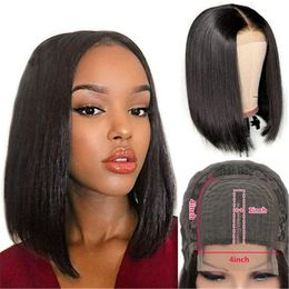 Straight Bob Wigs For Women Brazilian Human Hair HD Lace Frontal Wig Natural 13X4 Frontal Human Wig
