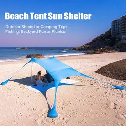 Tents and Shelters 200x150cm Beach Tent Foldable Sun Shade Outdoor Umbrella Canopy for Shelter Camping Backyard Family Supplies 230621